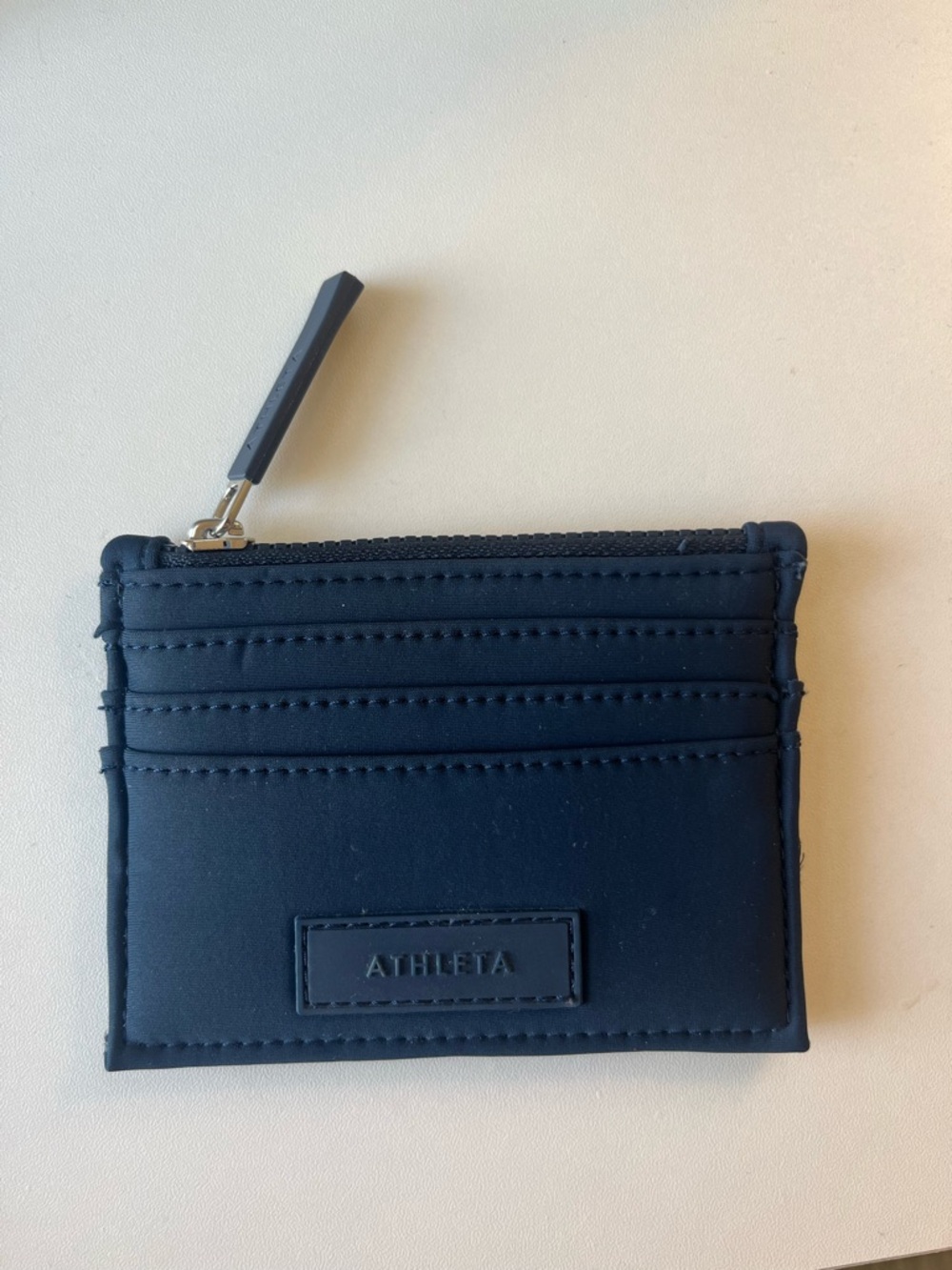Athleta Navy Zip Card Pouch